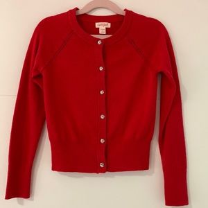 Girls red cardigan